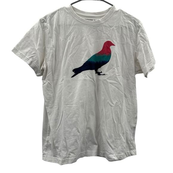 Staple Pigeon White Colorful Logo Short Sleeve Crewneck Cotton Tee Shirt Sz S‎ - Picture 1 of 9